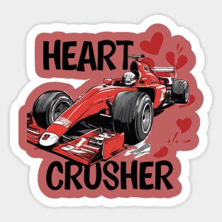 F1 heart crusher Sticker